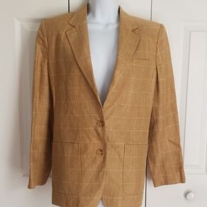 Vintage Ralph Lauren Three Pocket Tan Linen Blazer